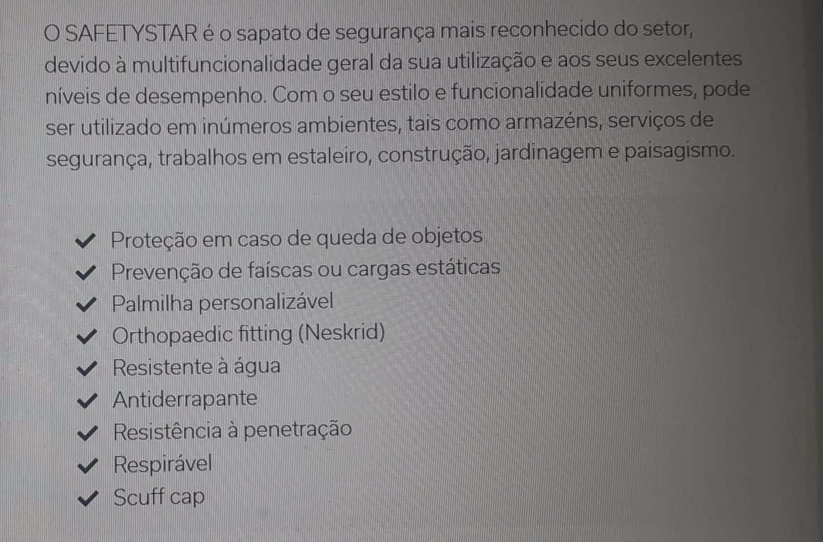 Sapatos de segurança - 3 UNI -Gama profissional