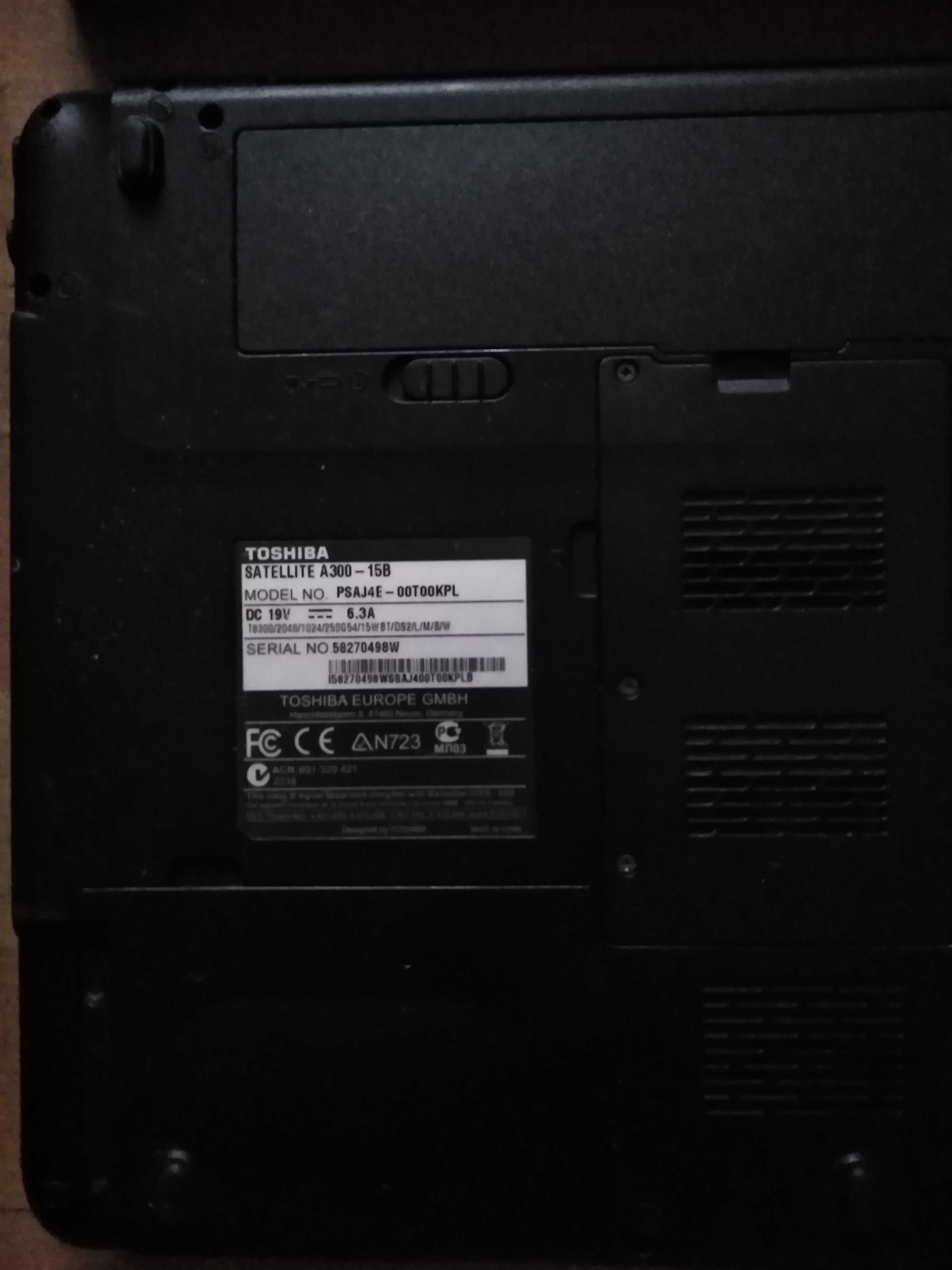 Toshiba Satellite A300-15B + A300-1TM + części