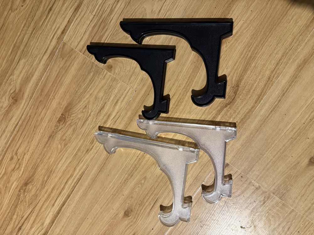 Podstawki pod talerze podporka pod porcelane plastik czarne podporka