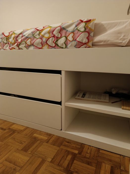 Cama + colchão 90x200 cm