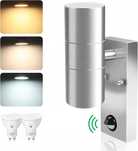 ALUSSO lampa zewnętrzna z czujnikiem ruchu IP65 8W 750LM, srebrna a26