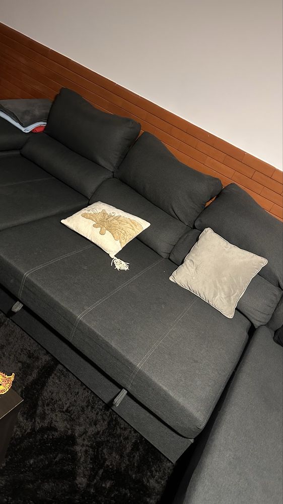 Sofá de canto com cama 8 lugares