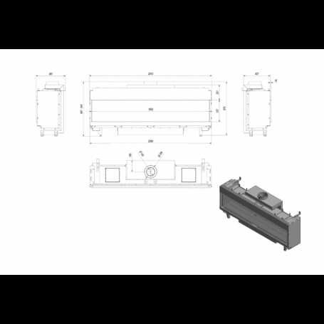 Chamine de gas modelo Kratki LEO 200