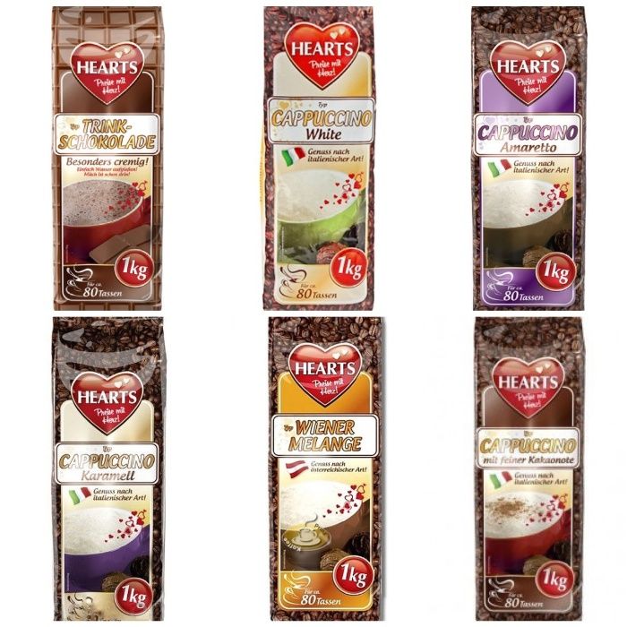 Капучіно Хертс , Hearts Amaretto, Irish, Karamel, Trink, White 1кг