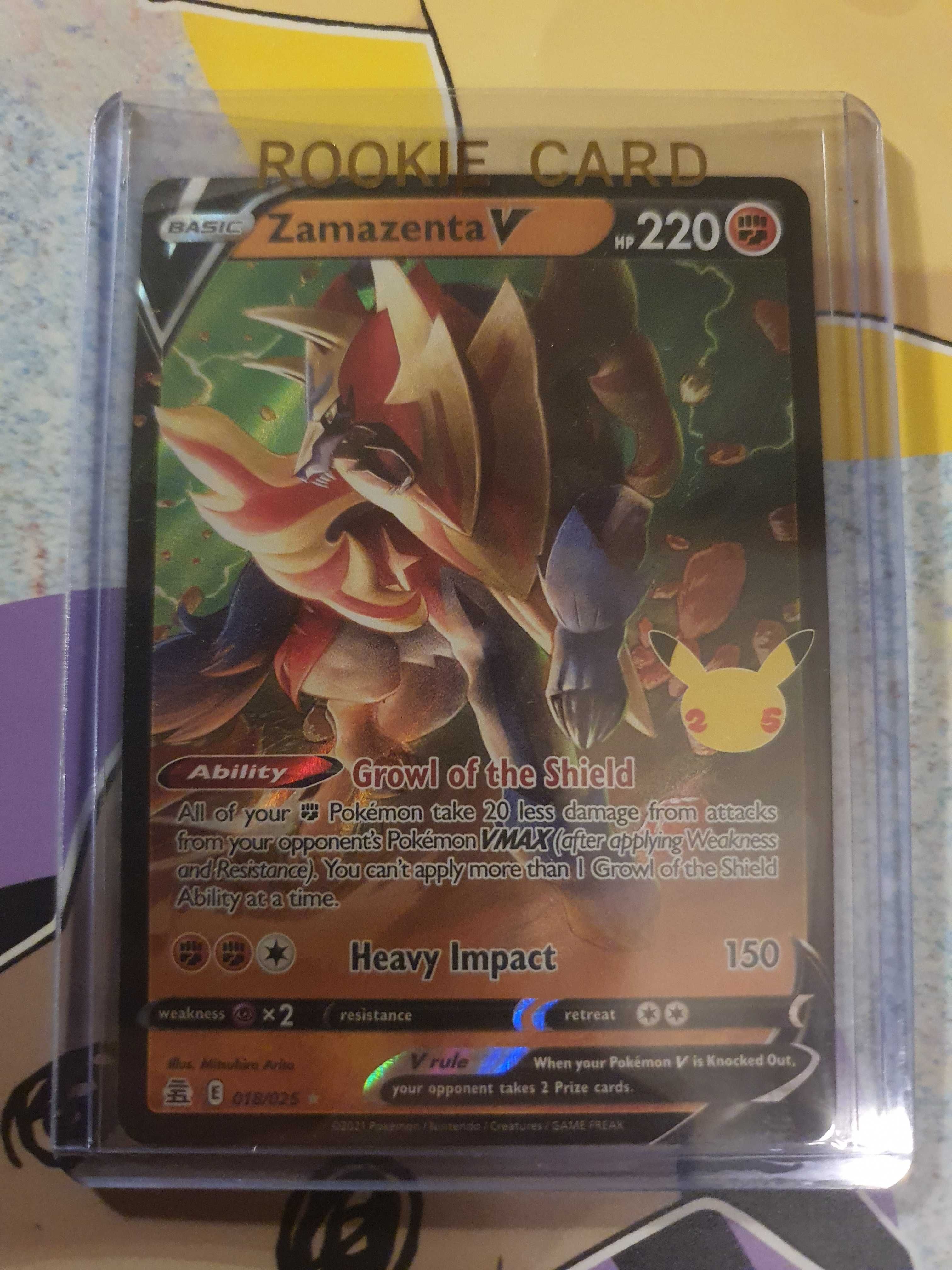 (Cartas Pokemon) Zamazenta V 018/025 Full Art / Celebrations