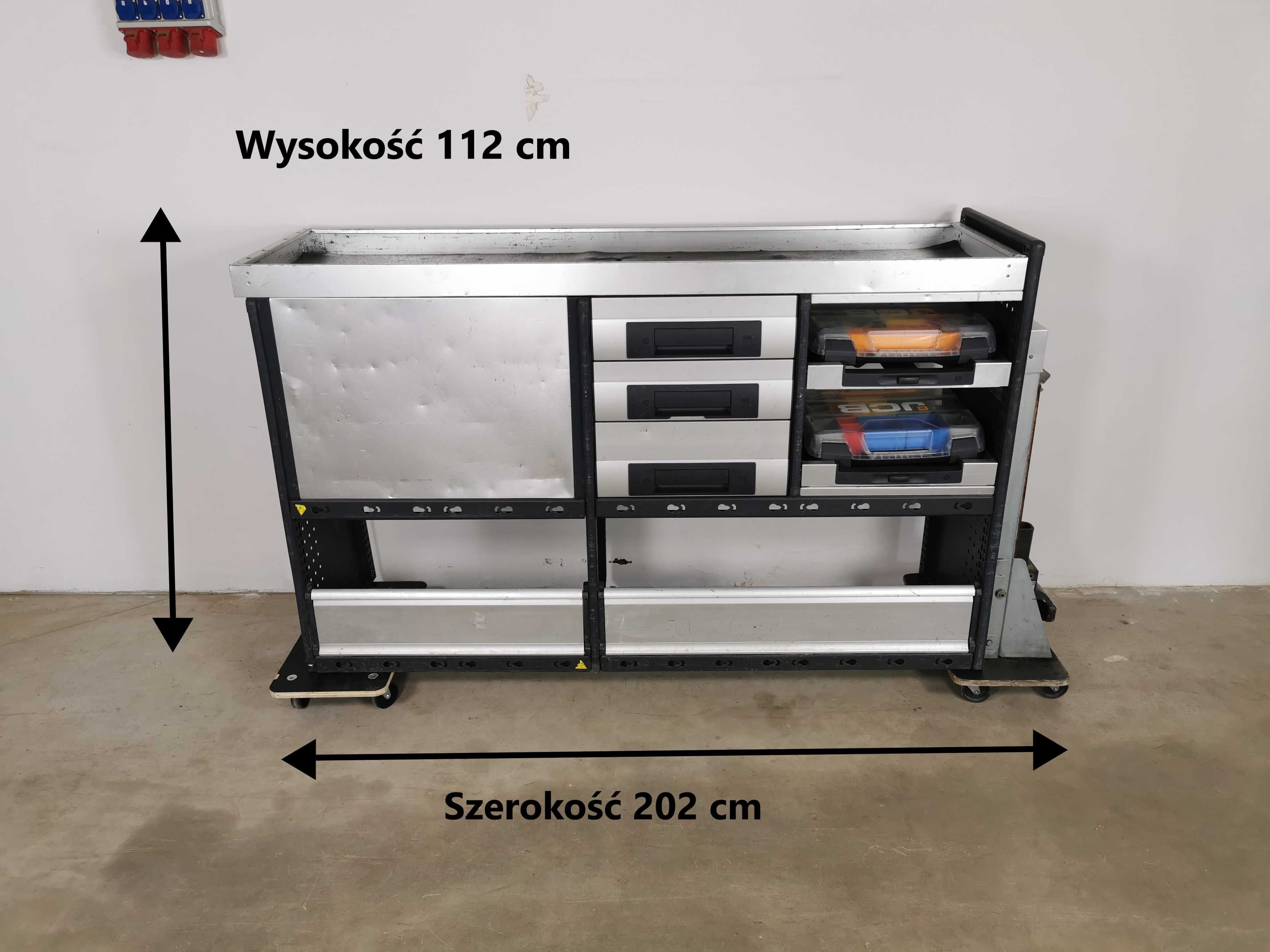 Zabudowa serwisowa warsztatowa regał samochodowy serwisowy ZESTAW BOTT