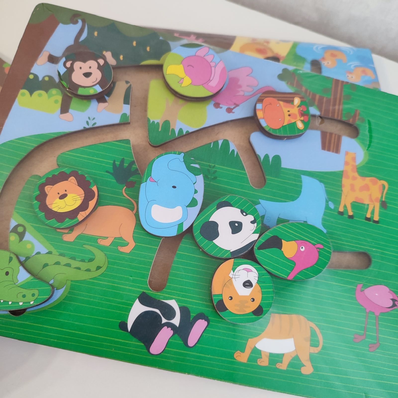 Дерев'яна логічна гра лабіринт для малюків, ферма і зоопарк