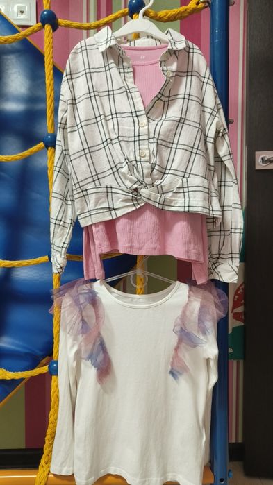 Сукня НМ 6-8р, джинси Zara 7р, Сорочка 5-6р 110-120