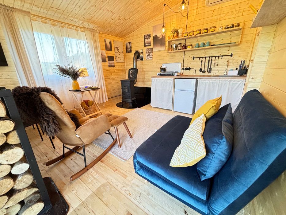 Domek z jacuzzi na wyłączność +sauna +kominek