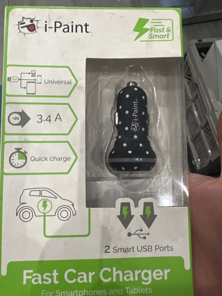 Ładowarka samochodowa 2 gniazda USB mocna 3.4A