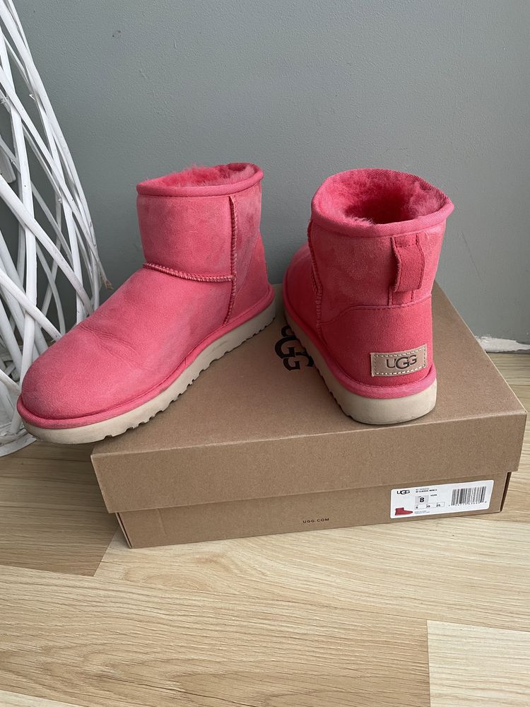 Ugg kozaki śniegowce W Classic Mini II r.  39 malinowe