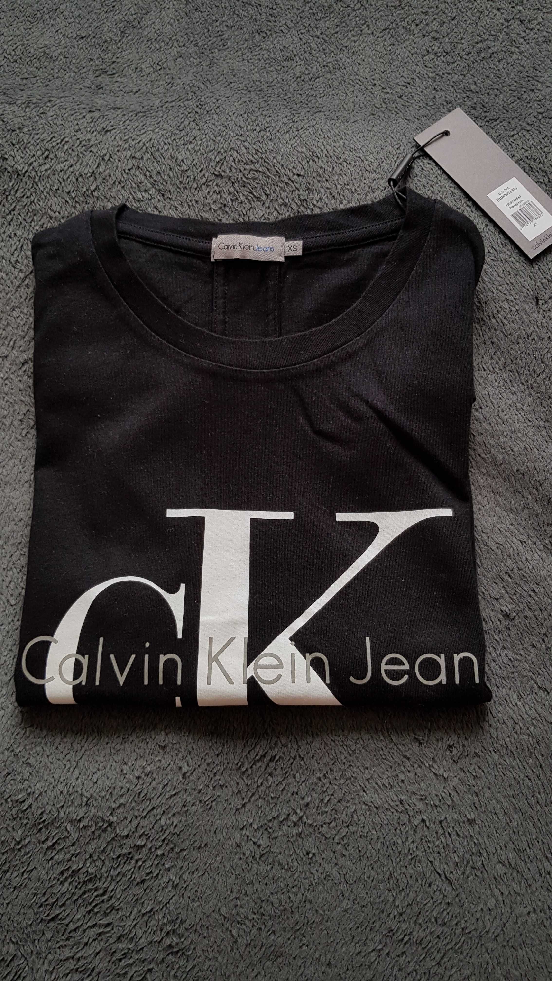 XS CK Calvin Klein Jeans t-shirt czarny nowy z metką