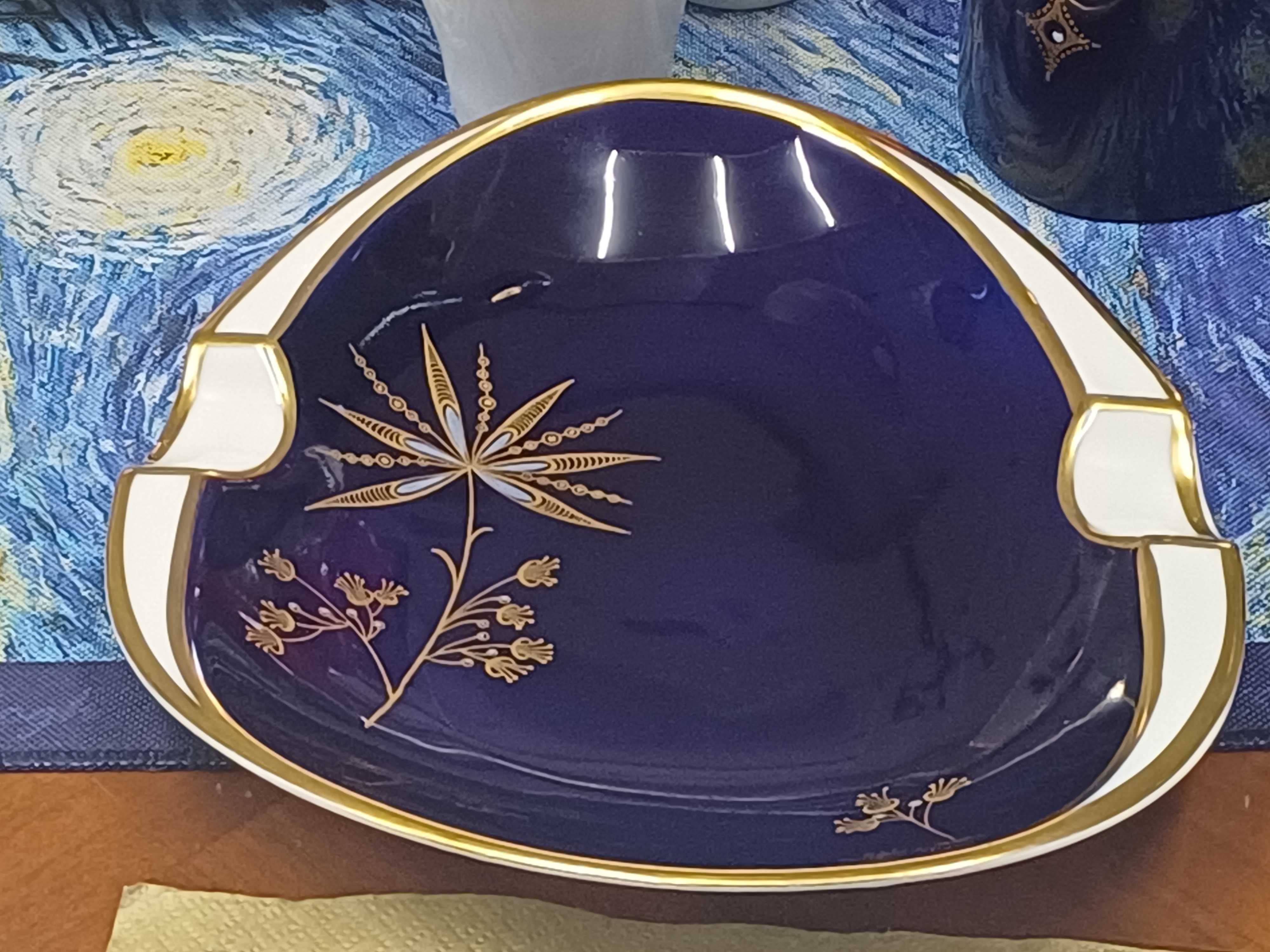 Popielnica na cygaro porcelana Weimar Astor Echt Kobalt (P.136)