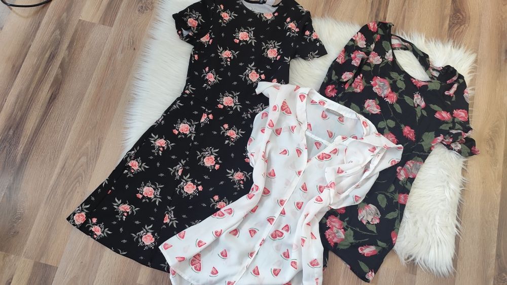 Mega zestaw ubrań S/M Boho nowa biżuteria H&M Mohito Zara 20szt.