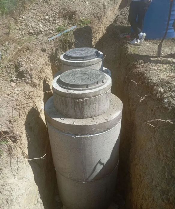 Армований септик із бетонних кілець - К235 надійна каналізація, вигріб