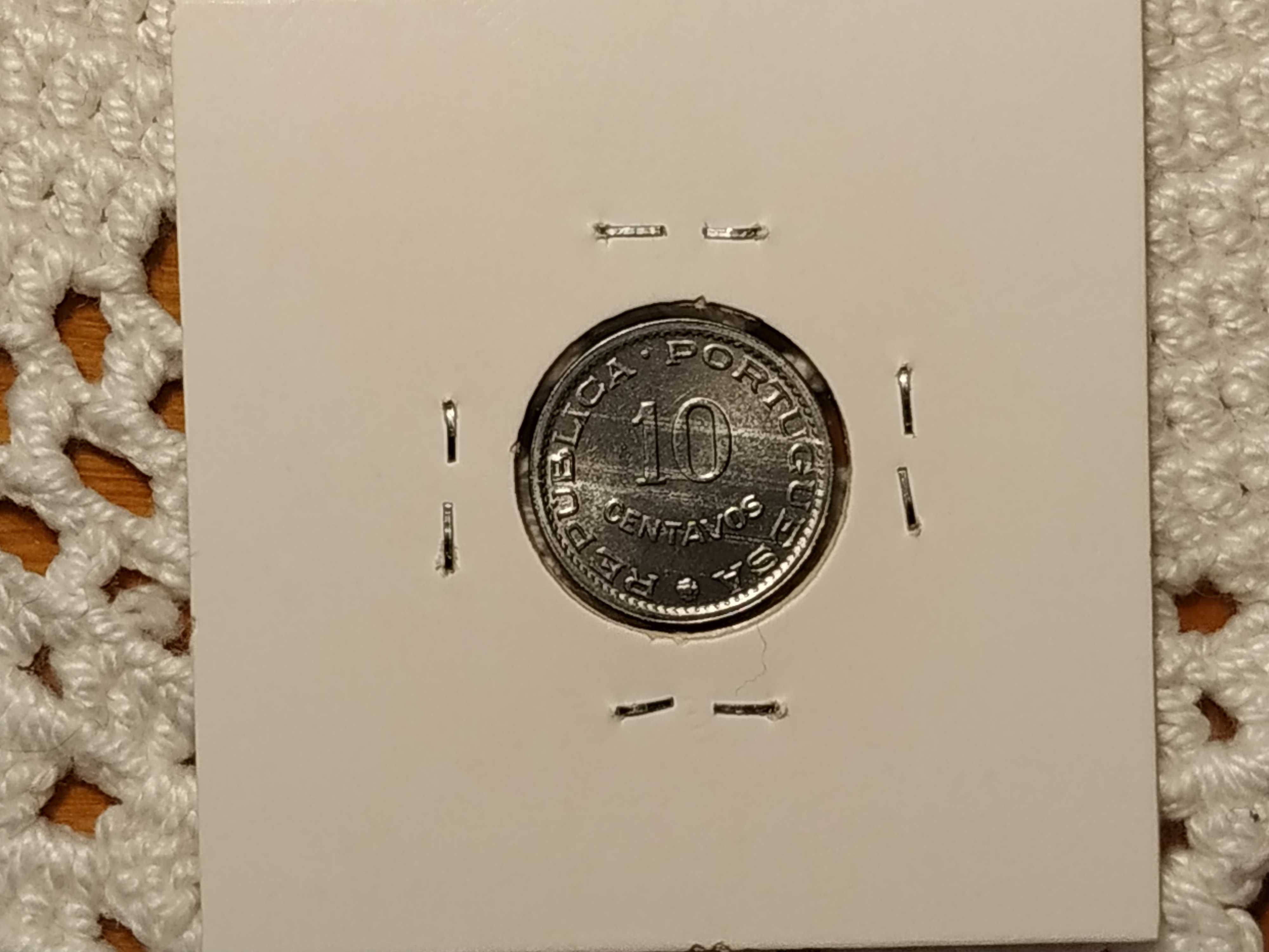 Ex-colónias - moeda de 10 centavos de 1971 São Tomé e Príncipe