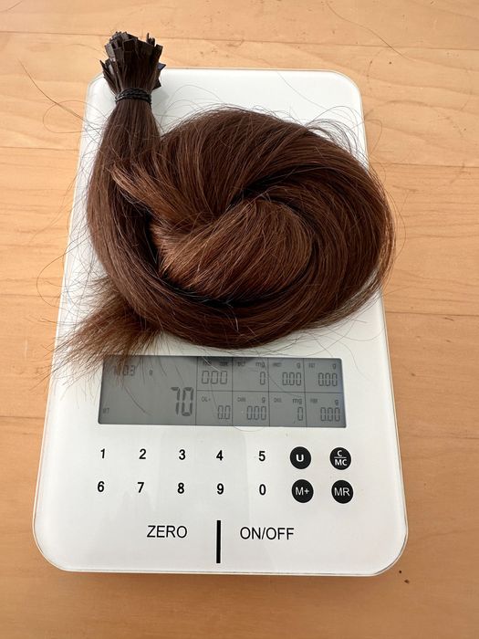 Włosy naturalne dziewicze 45cm/55cm 113g brąz #4 podatne