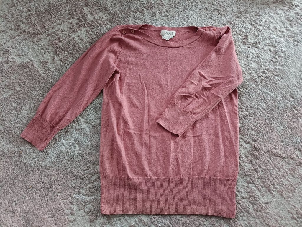 Sweter Next różowy 38 rękaw 3/4