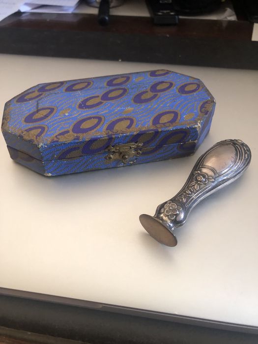 Selo de sinete de prata antigo vintage