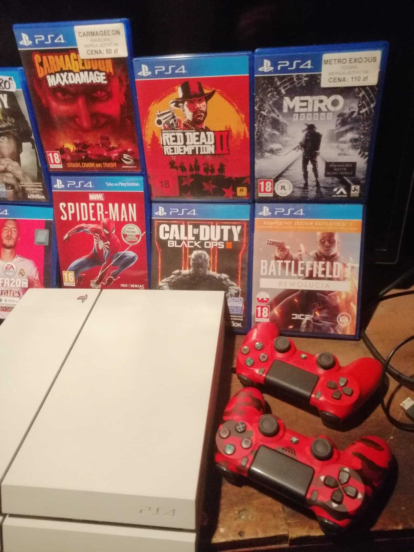 Konsola Ps4 Fat 500GB Biała Stan Idealny + Wymianna