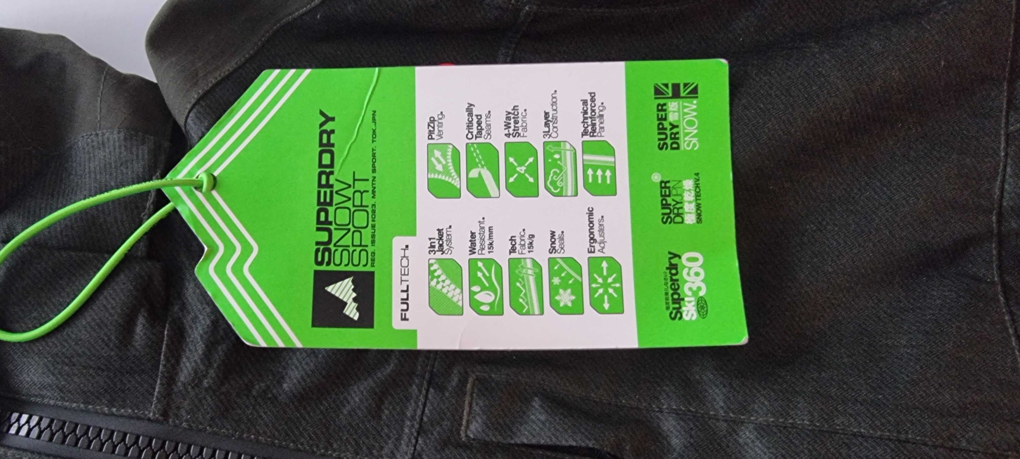 Męska wielofunkcyjna kurtka Superdry Piste Rescue 3w1, męska, nowa