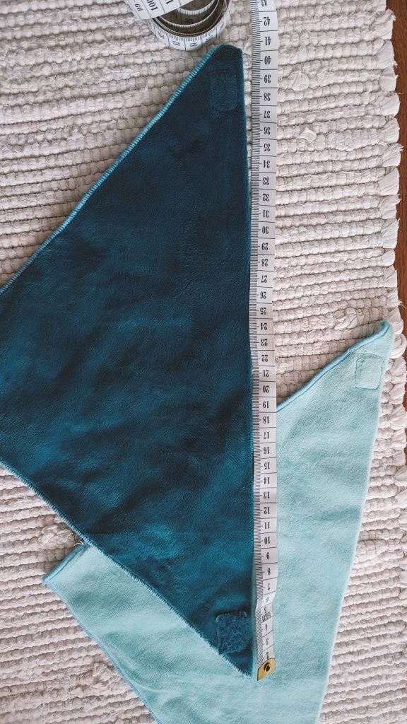 Chustki apaszki welurowe bawełna niebieskie szary