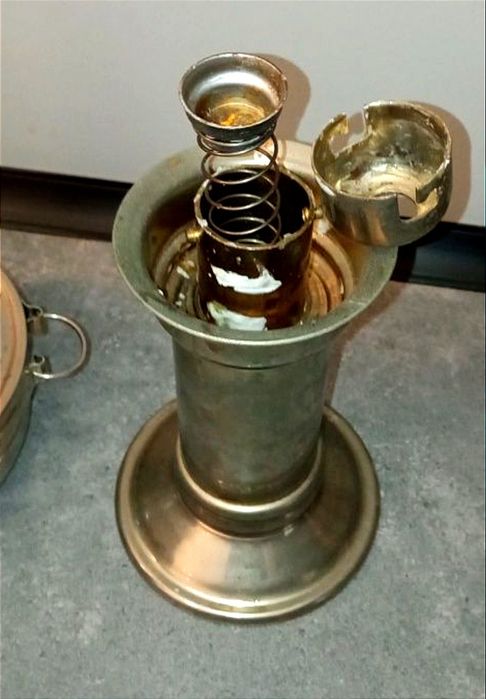 Stara lampa naftowa świeczniki