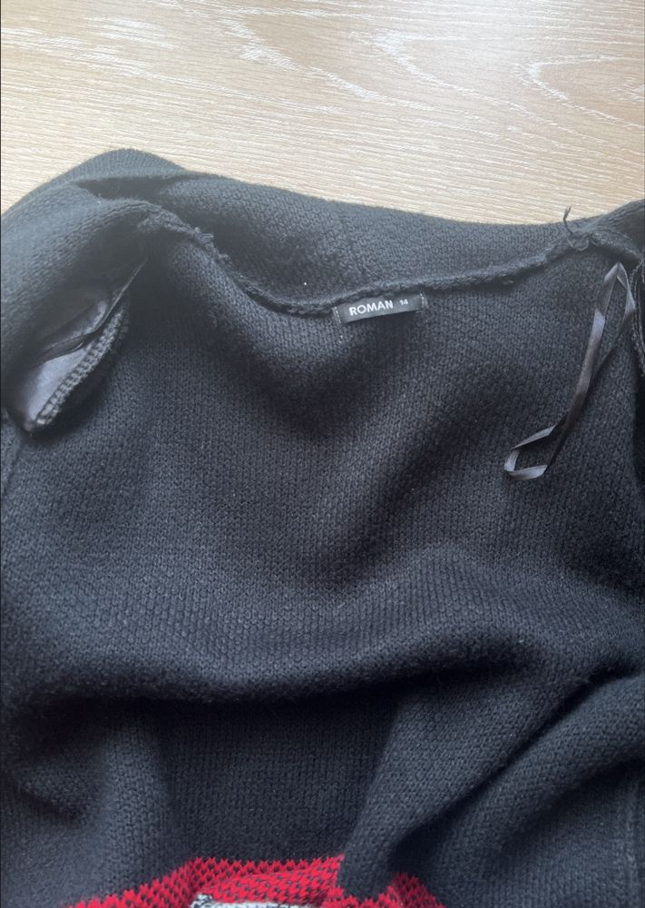 Sweter narzutka kardigan kolorowy wzorzysty elegancki butik