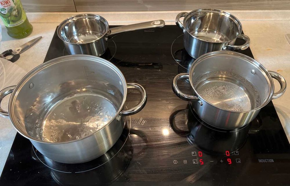 Komplet Garnków Rondel Stalowe Indukcja 8 El 20/16/14/12cm