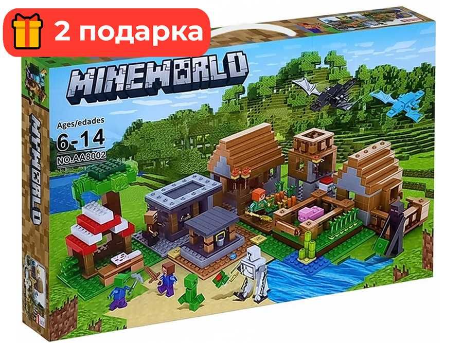 Лего Майнкрафт Деревня жителей с Драконами, 938 деталей Lego MINECRAFT