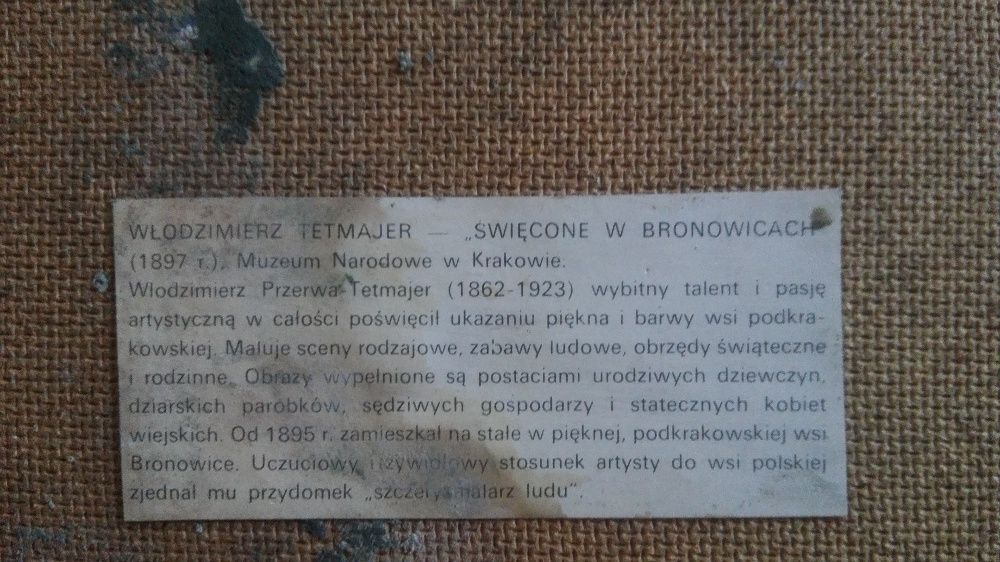Obraz olejodruk Tetmajer Święta w Bronowicach