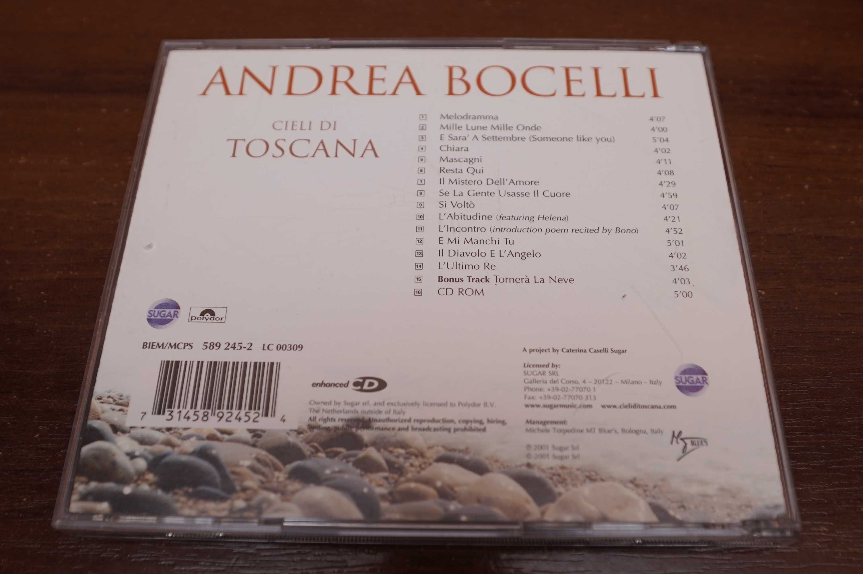 Andrea Bocelli Cieli Di Toscana CD