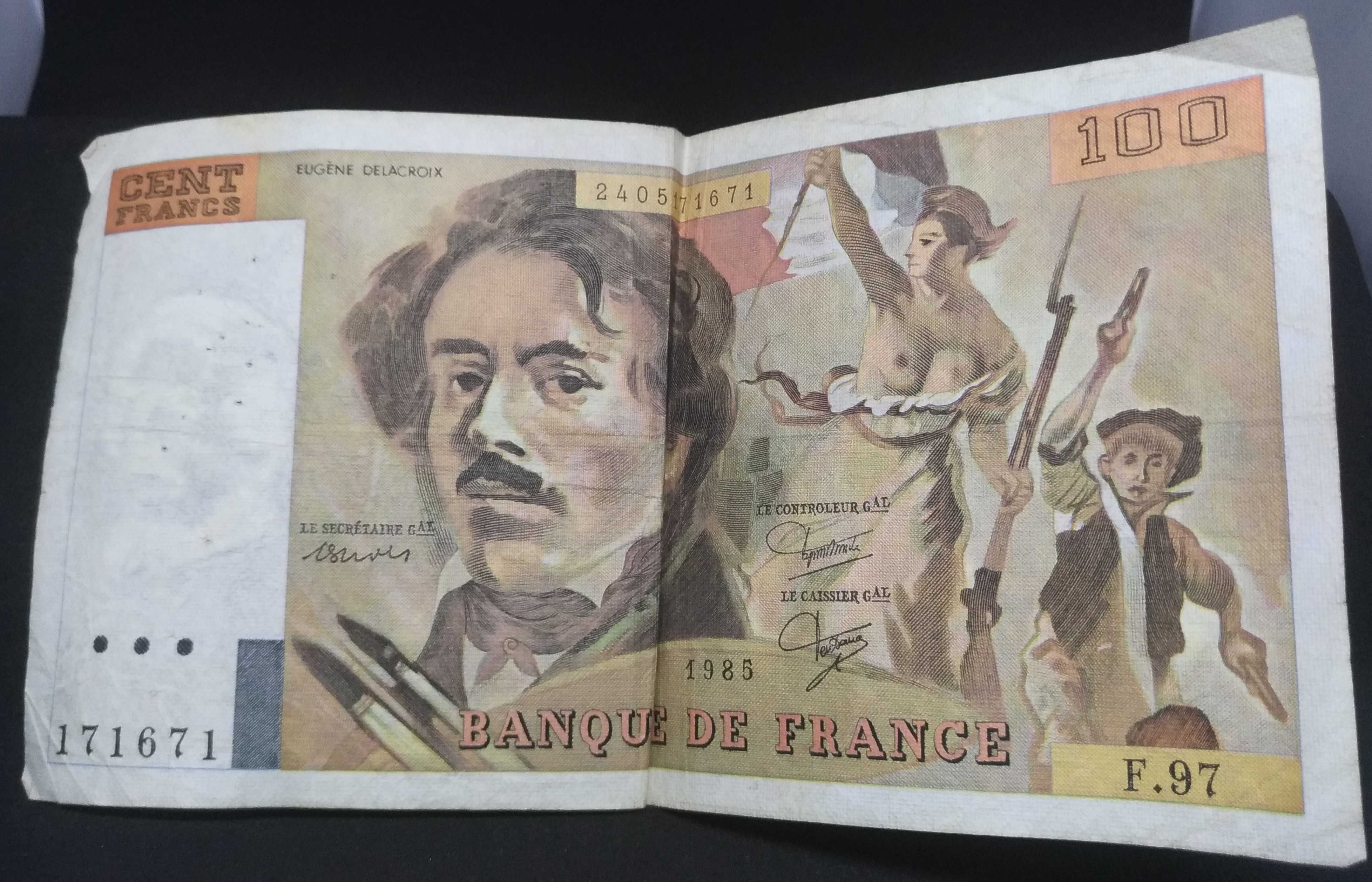 Nota 100 Francos 1985 - França - Portes Grátis