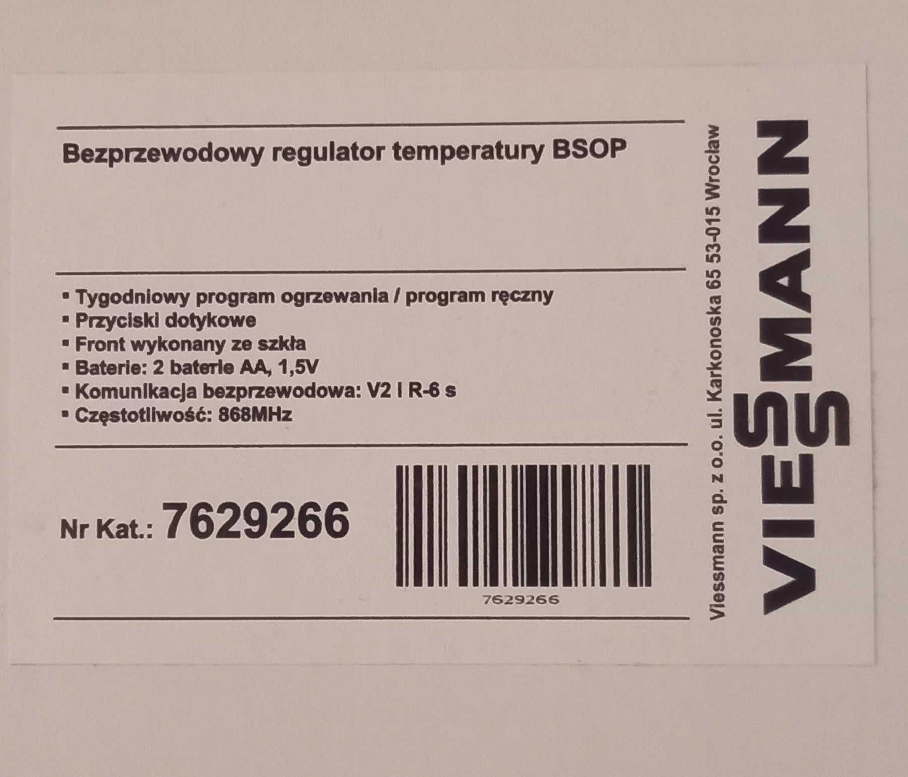 Viessmann Termostat bezprzewodowy BSOP