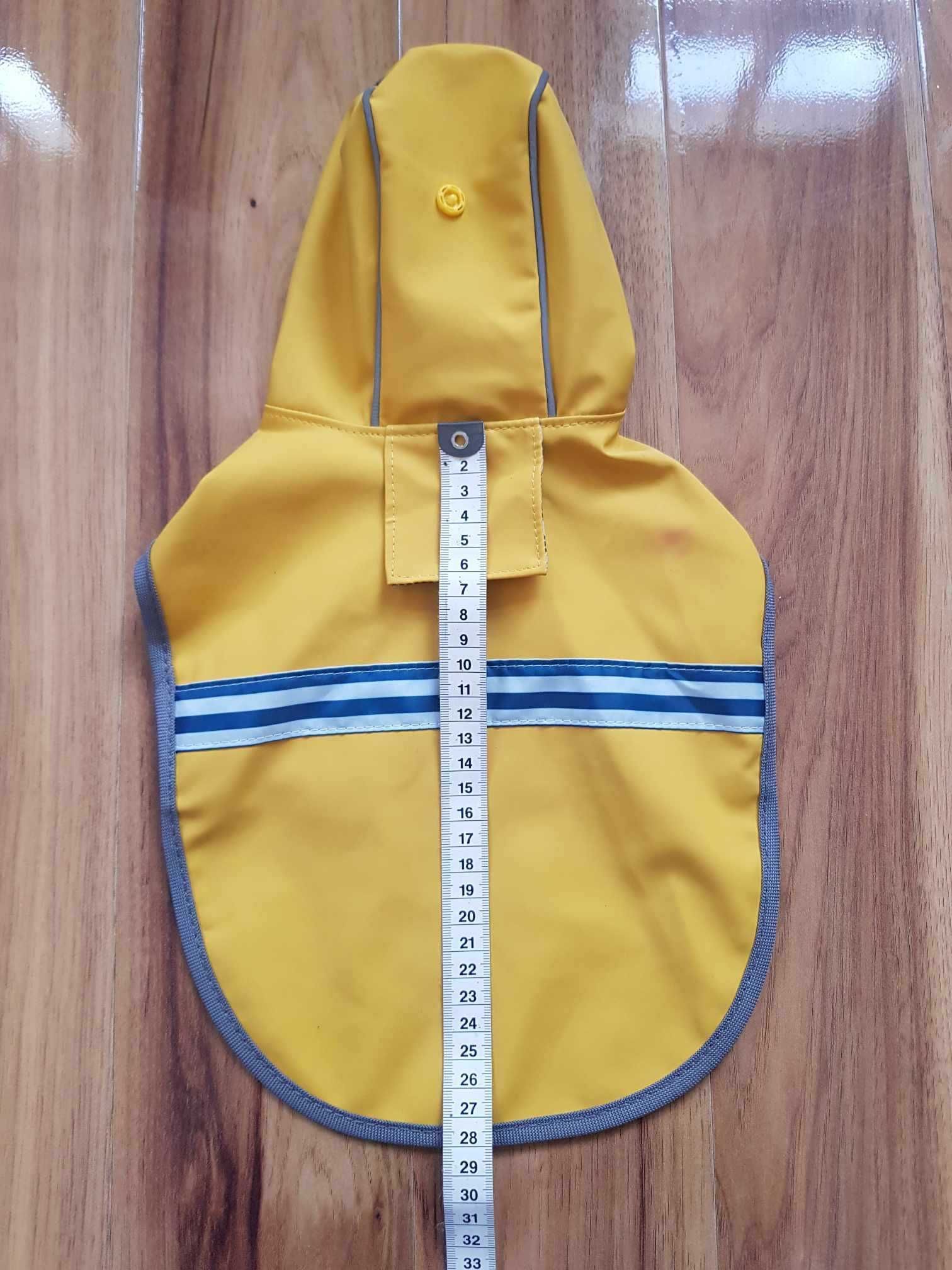 Dwustronny płaszcz przeciwdeszczowy dla psa Pooch Couture żółty