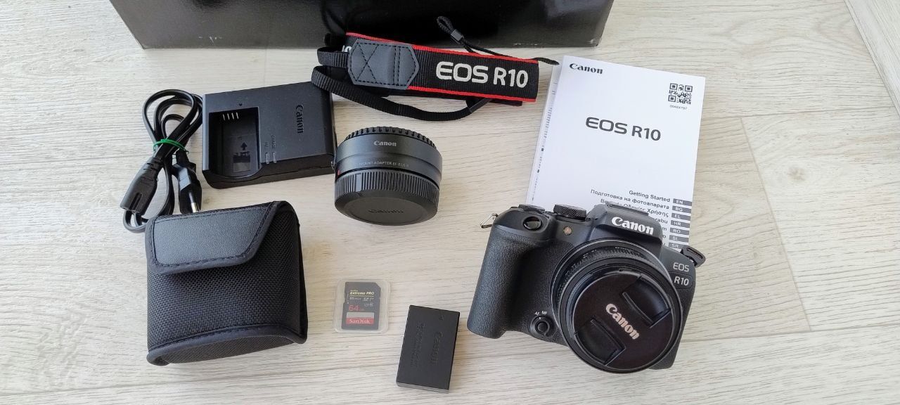 Canon EOS R10 RF-S 18-45 F4.5-6.3 IS STM + Mount Adapter EF-EOS R Kit