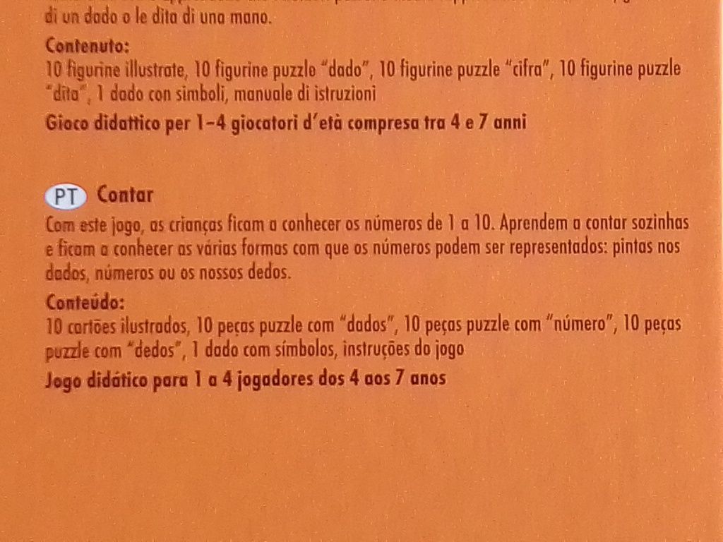 Puzzle didáctico para aprender a contar