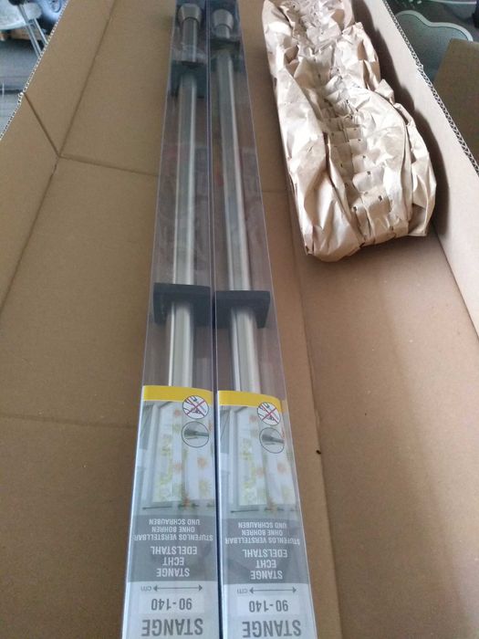 Dwa drążki rozporowe stalowe  90-140 cm