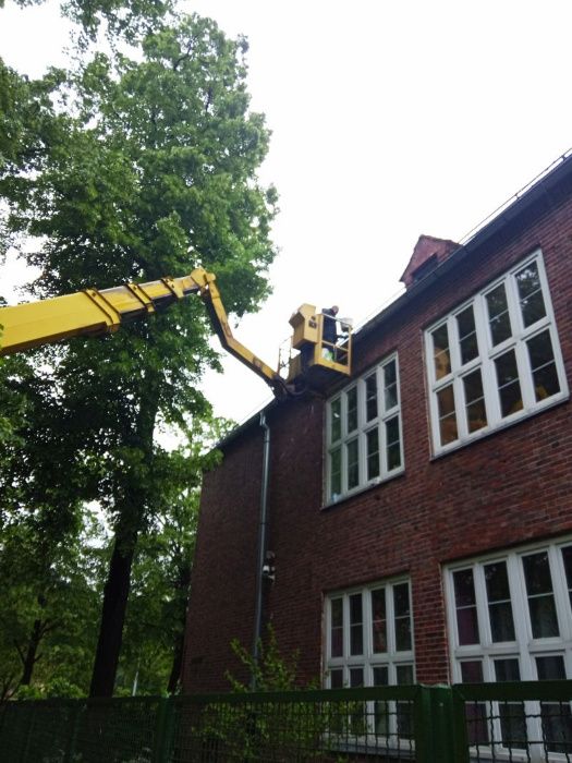 Prace dekarskie, wycinka drzew, czyszczenie rynien, podnośnik koszowy