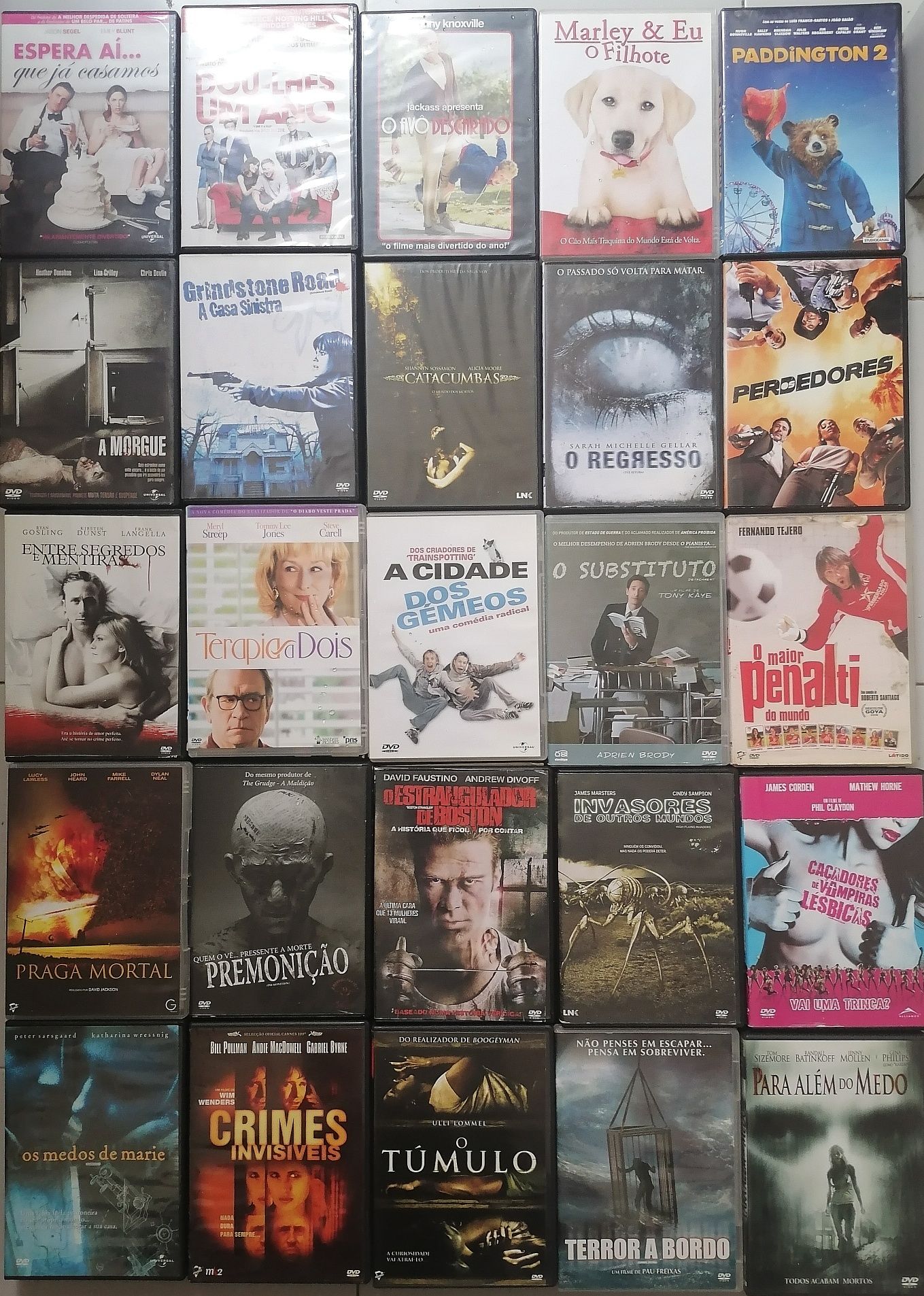 LOTE de 219 DVD's Originais / Terror / Comédia / Romance (LOTE 47)