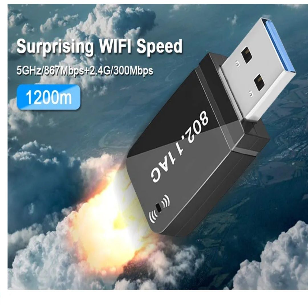 Sieciowy Adapter Firmy EDUP WIFI USB 3.0 1300 Mbps DONGLE 802.11 ac