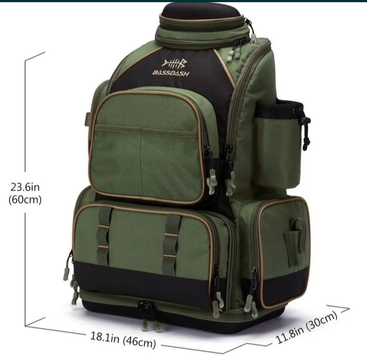 Bassdash duży plecak na ryby / wędkarski / taktyczny 60l