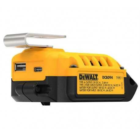 USB адаптер/зарядка для акумуляторів 5A DeWALT DCB094K