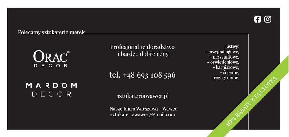 Panele ścienne 3D W114 długość 2 i 2.6m dystrybutor  Orac Decor