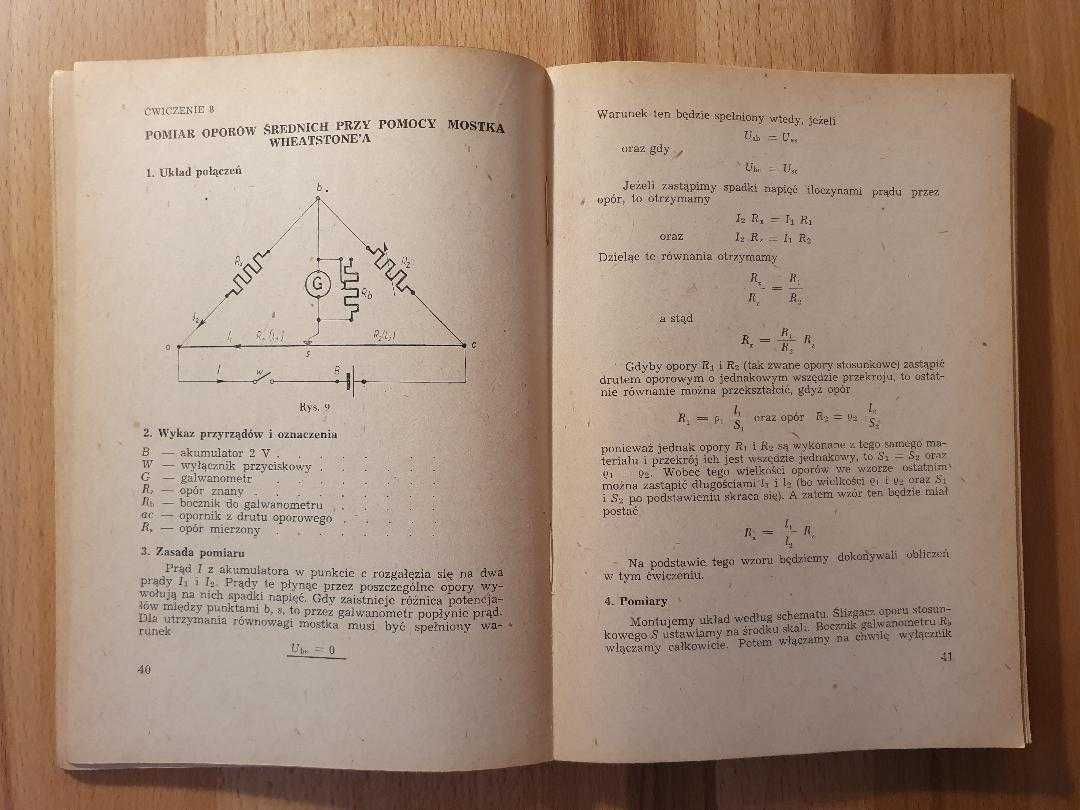 ćwiczenia w paracowni pomiarów elektrycznych, 1951 r.