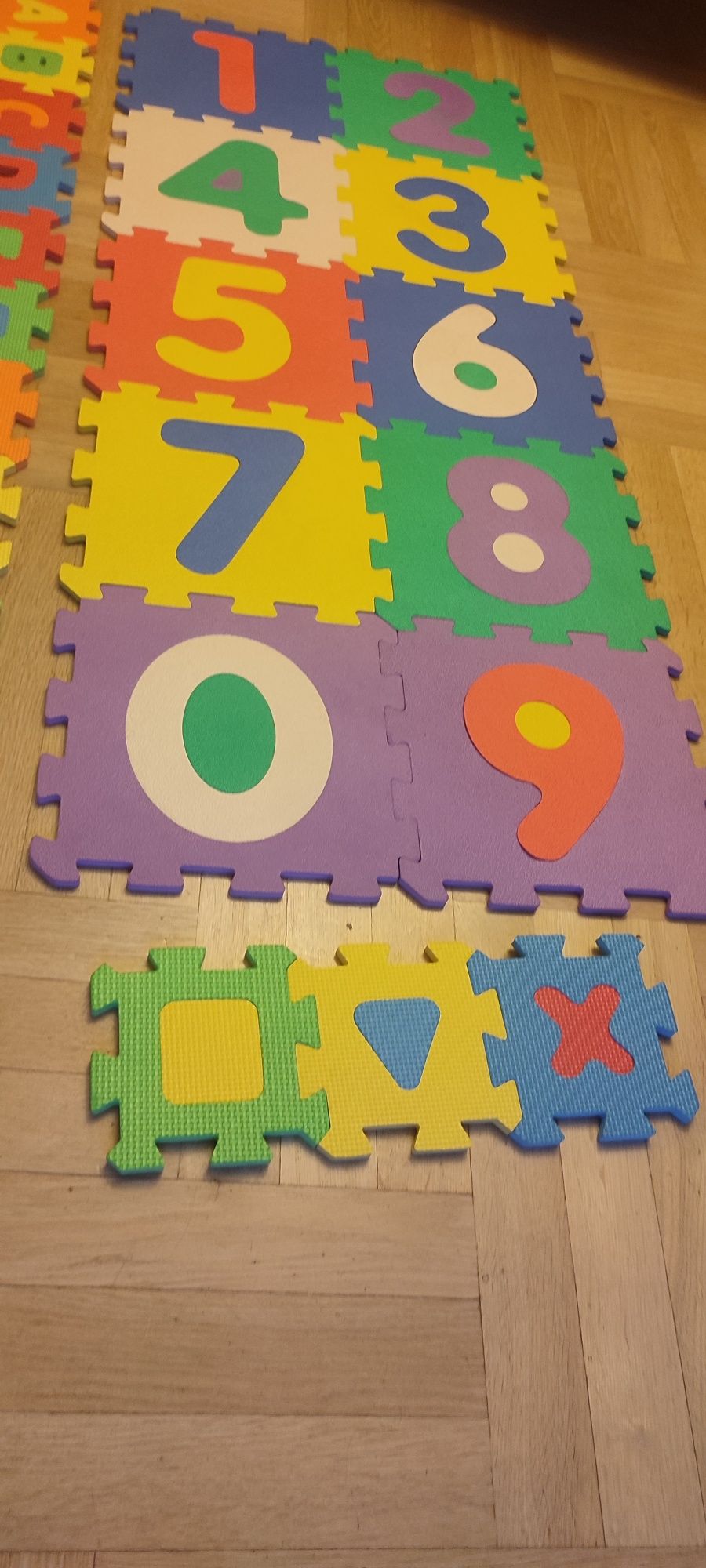 Puzzle piankowe cyfry i alfabet dla dzieci