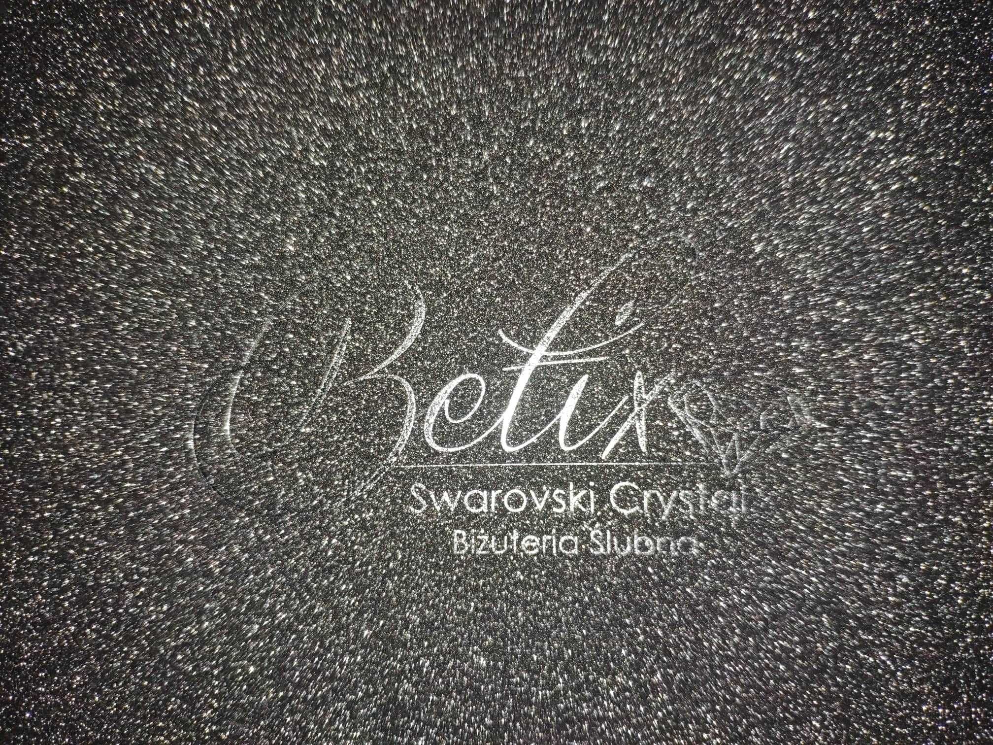 Betix Swarovski Crystal Biżuteria ślubna, kolczyki + bransoletka