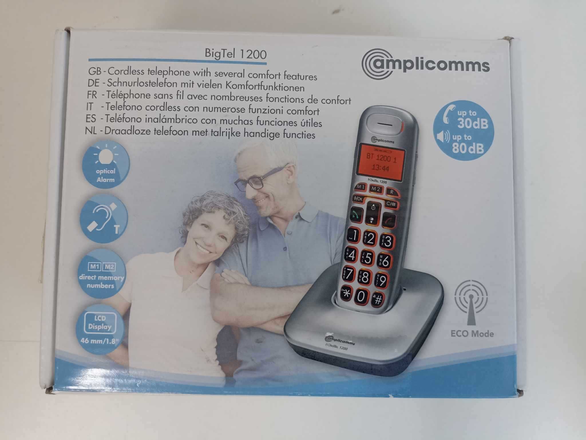 BigTel 1200 — bezprzewodowy telefon marki Amplicomms dla seniorów