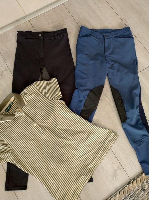 2 x bryczesy Decathlon + bluzeczka