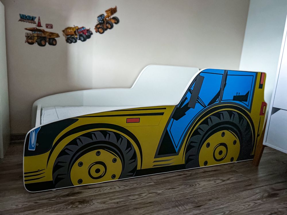 Łóżko traktor plus materac Hevea Duo Activia 140 x 70 cm